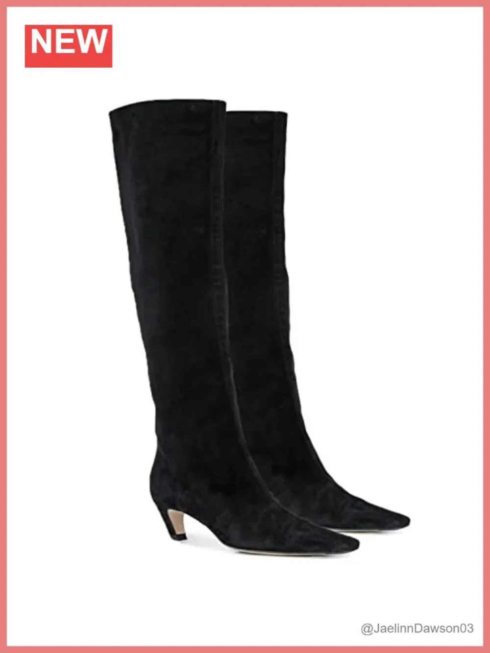MOOMMO Women Kitten Heel Over Knee High Boots Square Toe Matte Pull On Wide